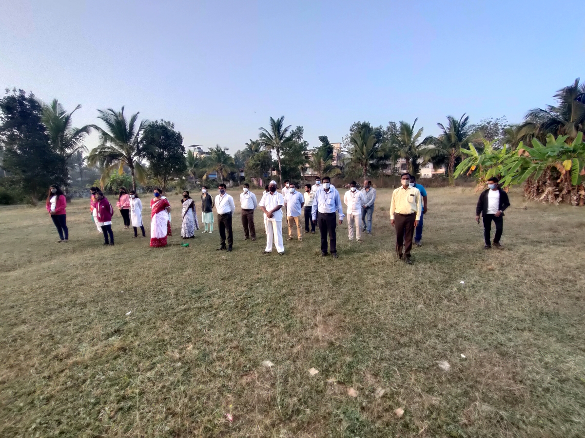 Republic day ceremony Maharshi Karve model college, shrivardhan, SNDTWU 
