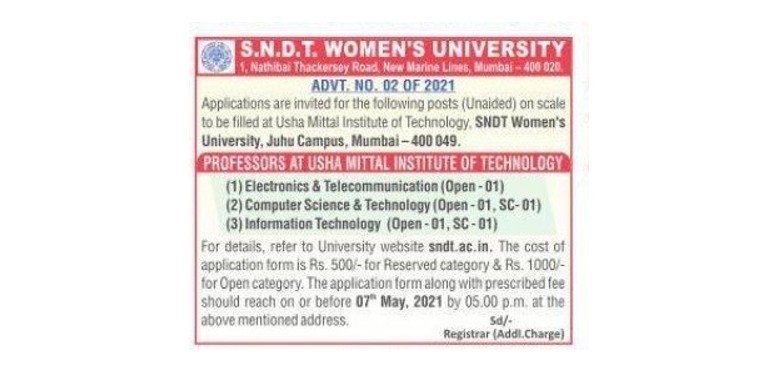 Advertisement No. 02/ 2021